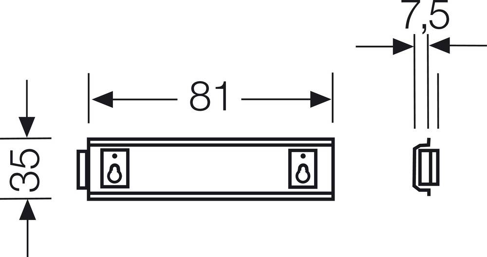 Hensel KG TS 01 3300149 Tragschiene Stahl 81mm 1St.