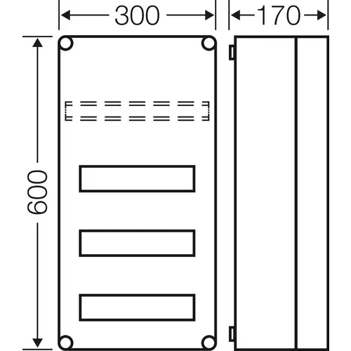 Hensel 2000607 Mi 1440 Kleinverteiler Aufputz Anzahl Teilungen = 36 Anzahl Reihen = 3 Inhalt 1St. Hensel 2000607 Mi 1440 Kleinverteiler Aufputz Anzahl Teilungen = 36 Anzahl Reihen = 3 Inhalt 1St.