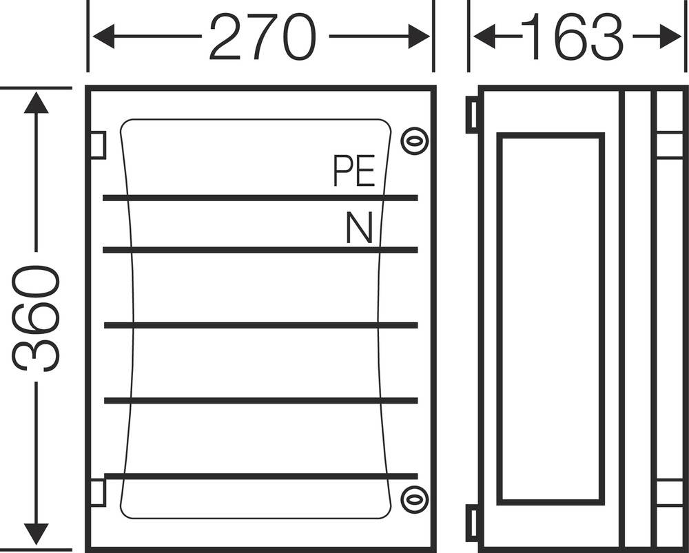 Hensel 68000216 FP 3212 Verteilerschrank Aufputz Inhalt 1St.