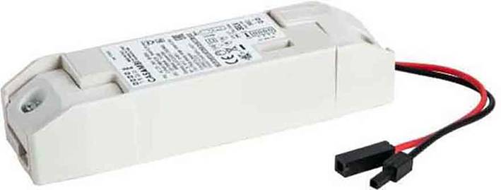 Elektronisches Vorschaltgerät mit Kabeln für LED-Leuchten, rechteckig und weiß, wichtig für die Stromversorgung der Beleuchtung.