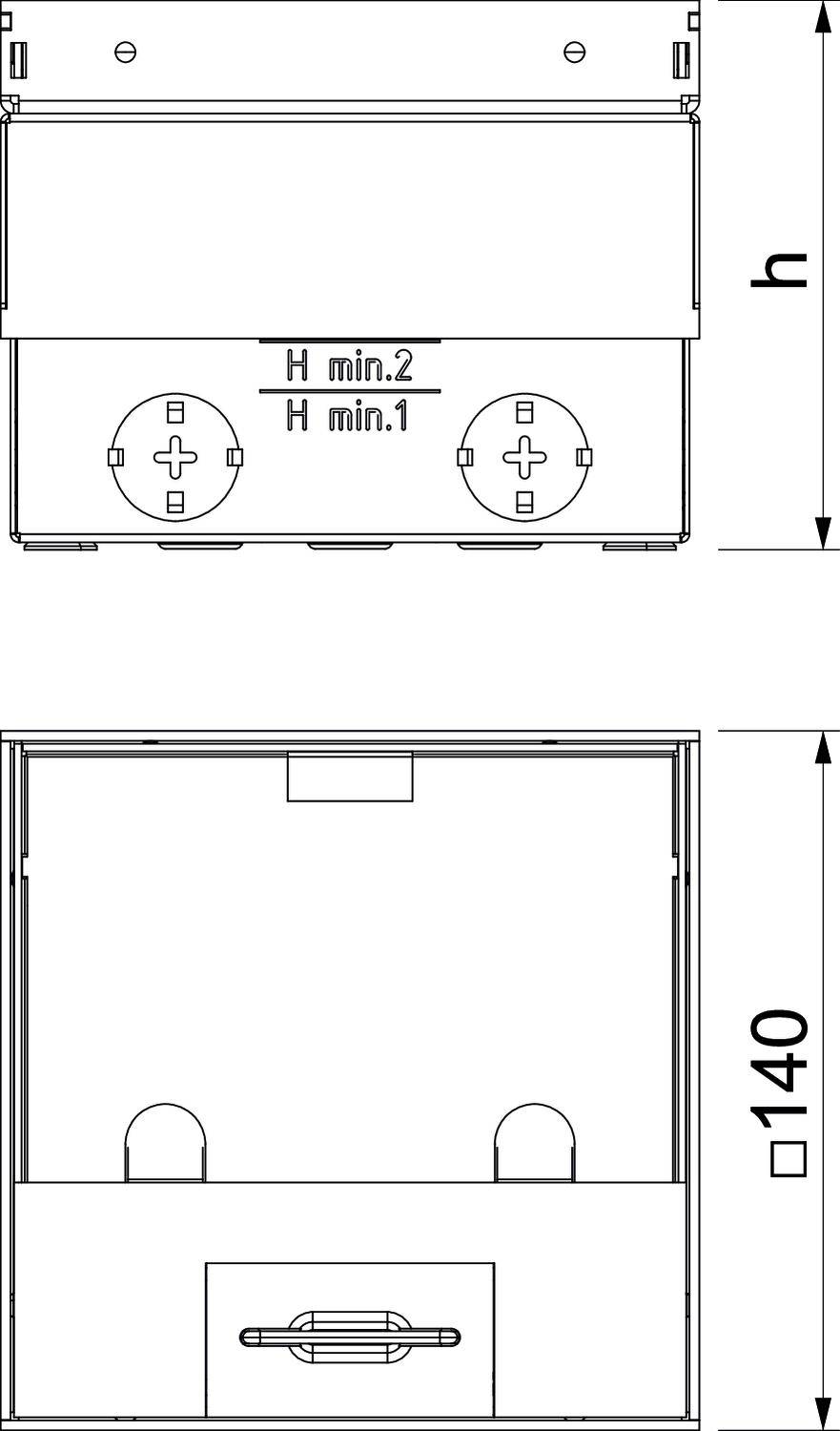 OBO Bettermann UDHOME2 GM15 Bodensteckdose