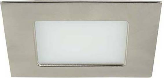 Ein rechteckiges, flaches Deckenlicht mit mattem Metallrahmen und weißer Glasabdeckung, geeignet für moderne Innenräume.