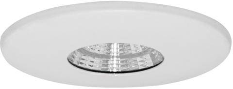 Runde LED-Deckenleuchte in weißem Gehäuse, mit einer klaren Glasabdeckung, geeignet für moderne Innenräume.
