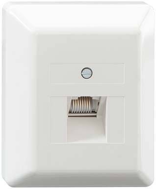 Rutenbeck Netzwerkdose Aufputz CAT 6a 1 Port Weiß