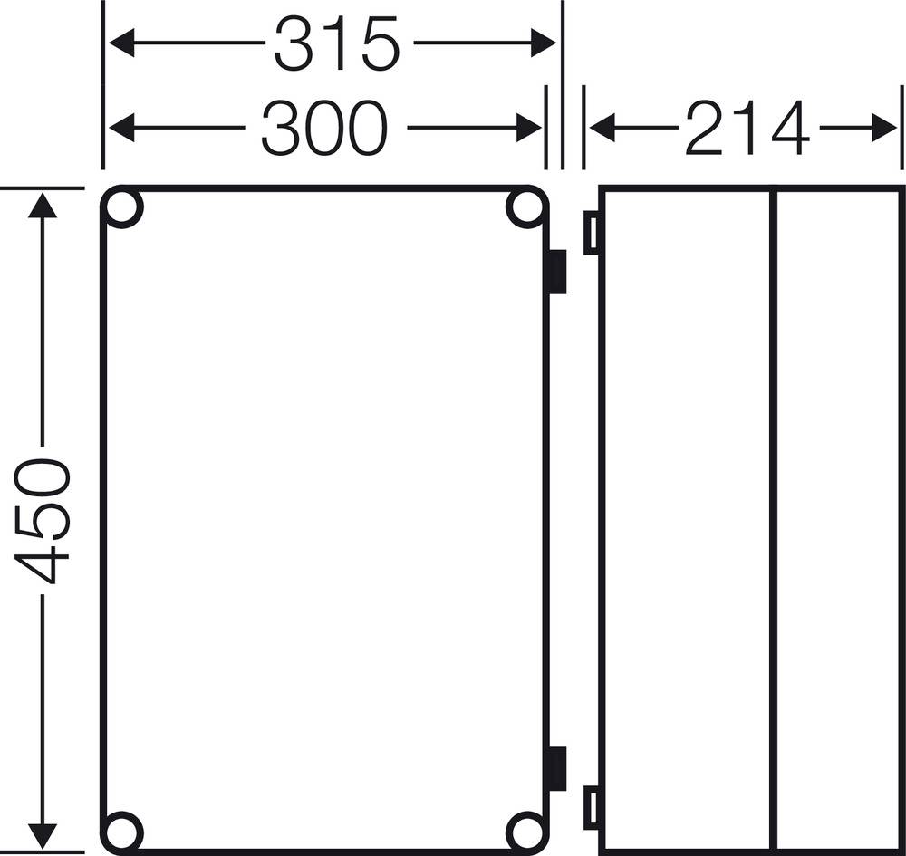 Hensel Mi 9311 20001052 Gehäuse 300 x 450 x 214 Kunststoff 1St.