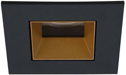 Rechteckige schwarze Box mit einem offenen Fach innen, teilweise goldfarbig. Dient wahrscheinlich zur Aufbewahrung oder als Dekoration.