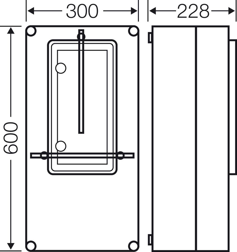 Hensel Mi 2413 2000697 Gehäuse 300 x 600 x 228 Kunststoff 1St.