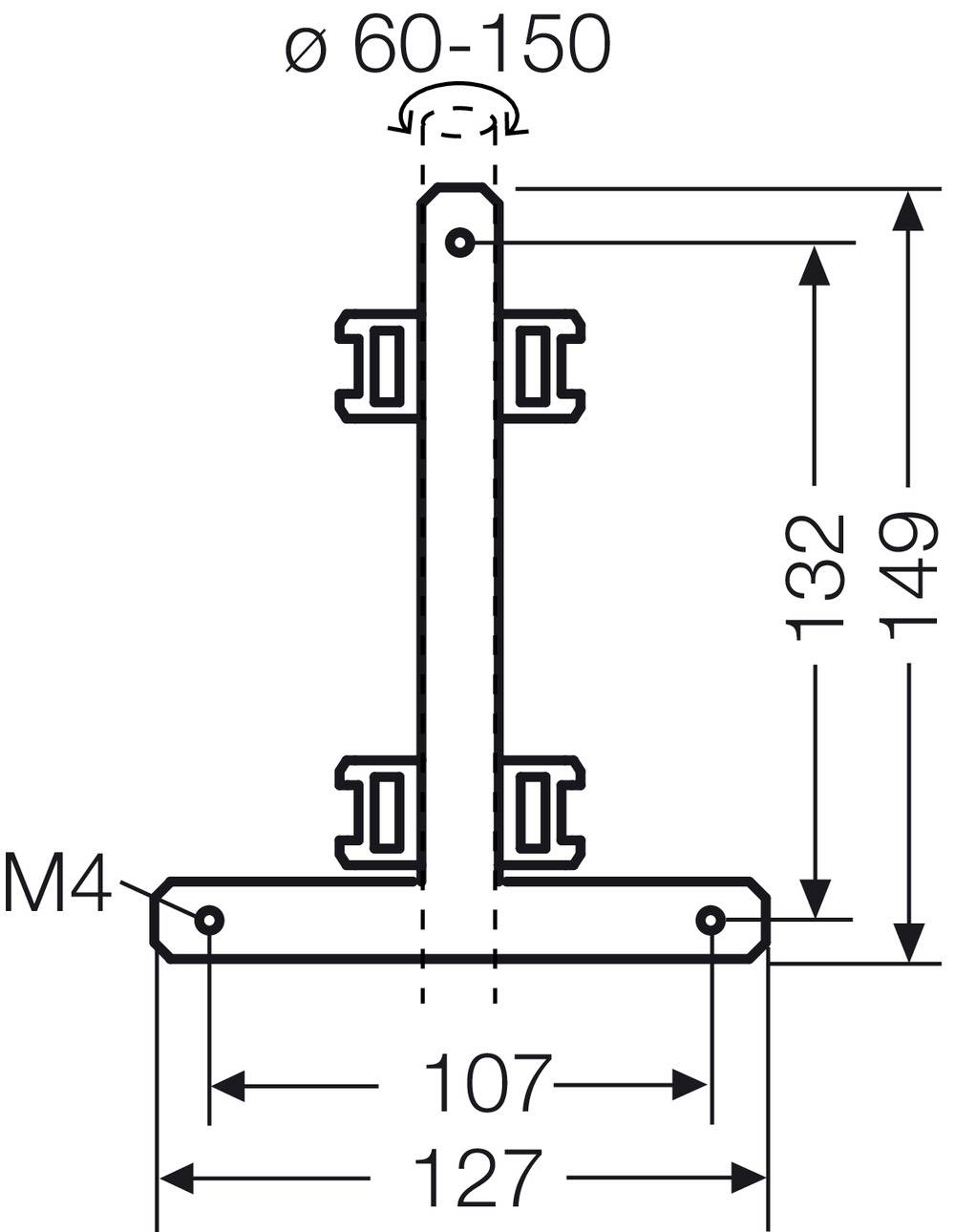 Hensel KV MB 6 Mastbefestigung (B x H) 127mm x 149mm 1St.