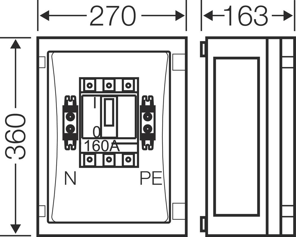 Hensel FP 5216 Leistungsschalter 1 St. (B x H x T) 270 x 360 x 163mm