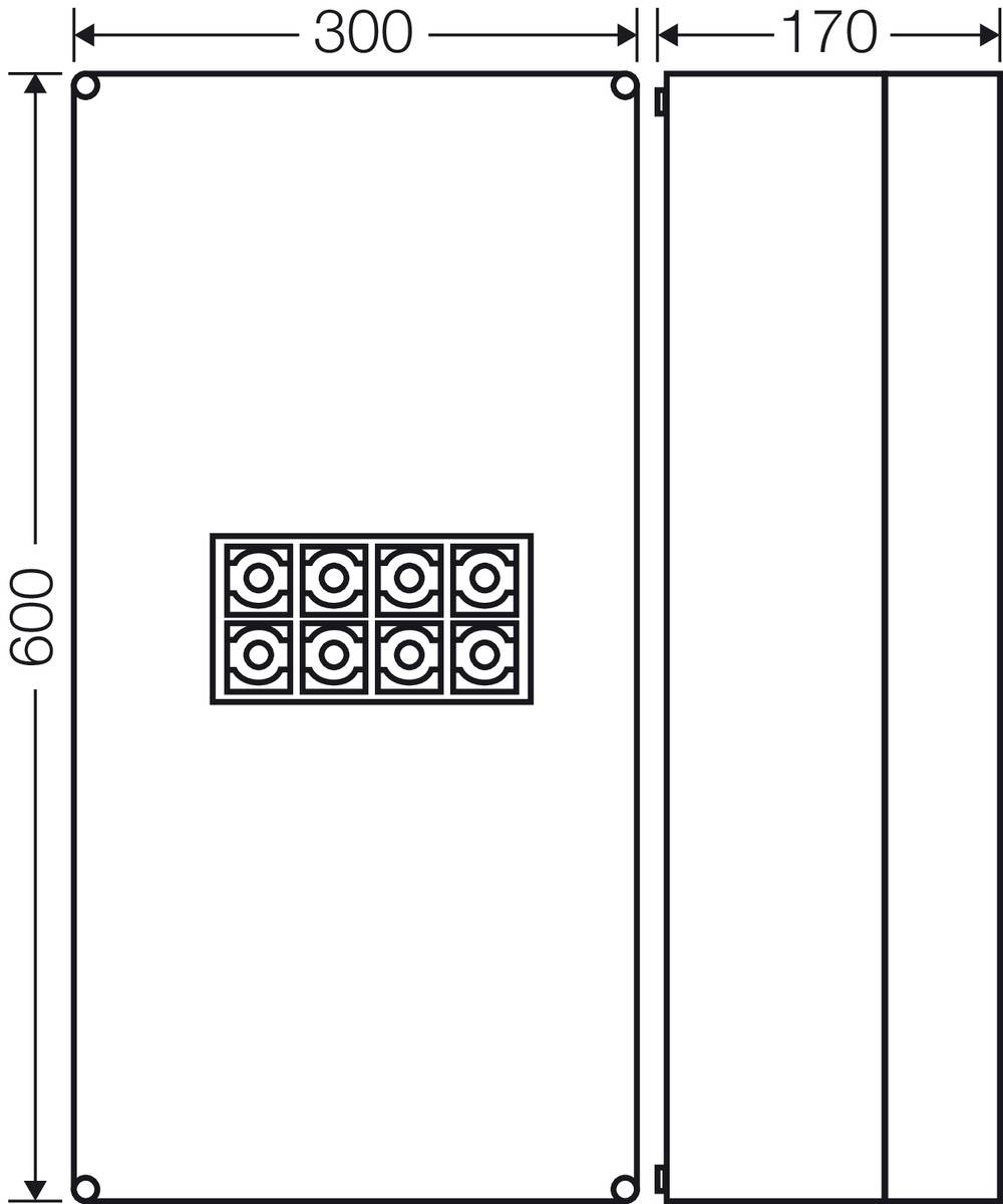 Hensel 3900225 Abzweigdose halogenfrei, plombierbar (L x B) 600mm x 300mm 1St.