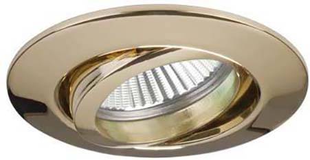 Deckenleuchte mit bronzefarbener Einfassungsring und rundem, geriffelten Glasdiffusor.