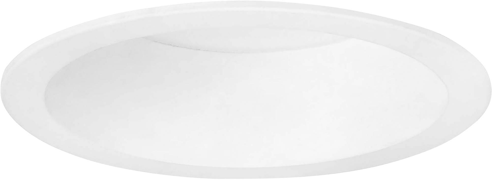 Weiße, runde LED-Deckenleuchte aus Kunststoff, geeignet für den Innenbereich. Schlichtes Design für vielseitige Raumgestaltung.
