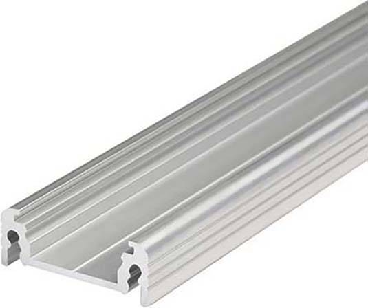 Aluminiumprofil mit H-förmiger Querschnittsansicht, geeignet für Strukturrahmen oder industrielle Anwendungen.