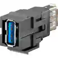 Rutenbeck USB-Keystone A 3.0 Adapter, Doppelkupplung KMK-USB 3.0 rw 17010650 Inhalt: 1St. Rutenbeck USB-Keystone A 3.0 Adapter, Doppelkupplung KMK-USB 3.0 rw 17010650 Inhalt: 1St.