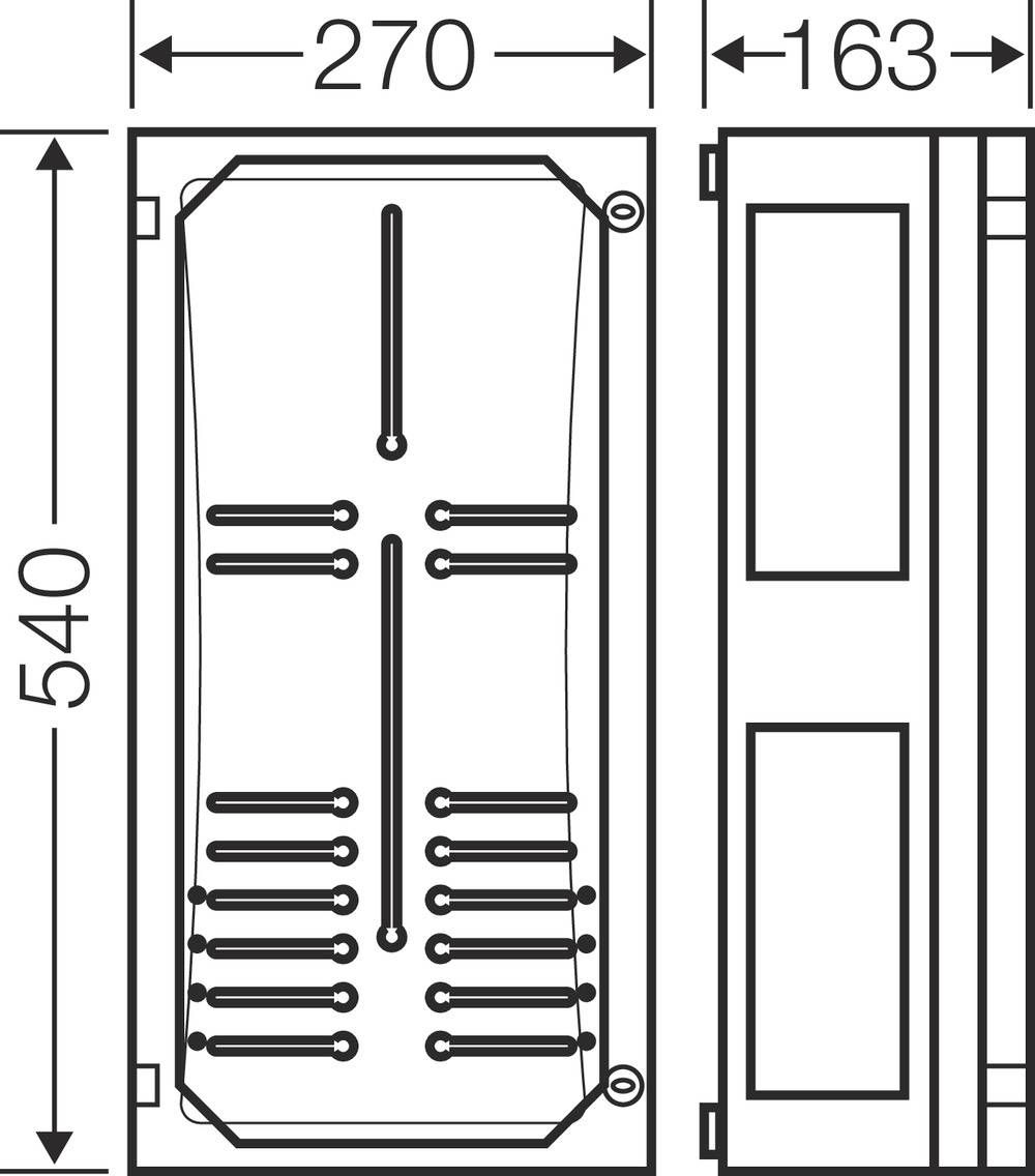 Hensel FP 2312 68000215 Gehäuse 270 x 540 x 163 Kunststoff 1St.
