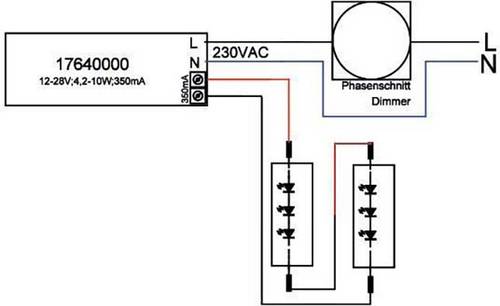 17640010  - LED-Konverter 350mA Phasendimmbar 17640010