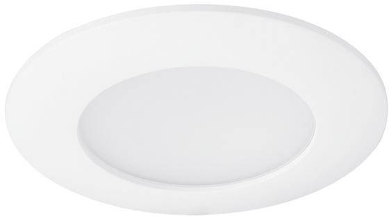 Runde, weiße LED-Deckenleuchte mit flachem Design, geeignet für moderne Innenräume.