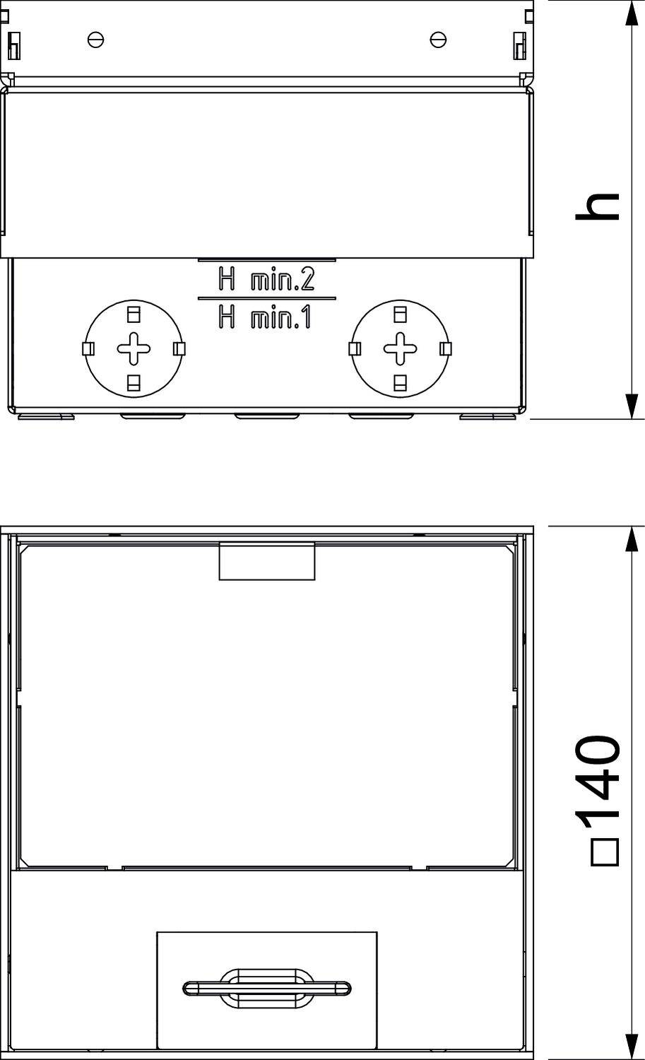 OBO Bettermann UDHOME2 GV15 Bodensteckdose