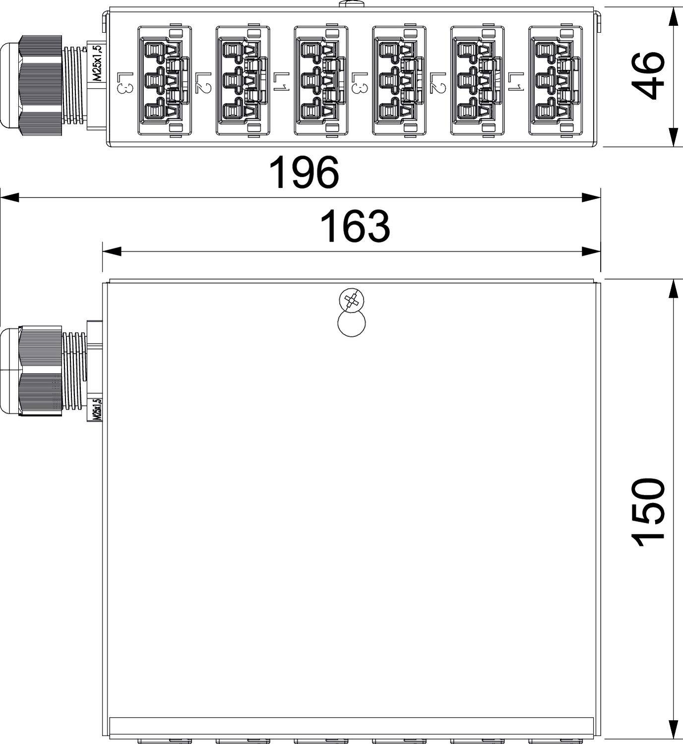 OBO Bettermann UVS-WIN F6W Netz-Verteiler - 1St.
