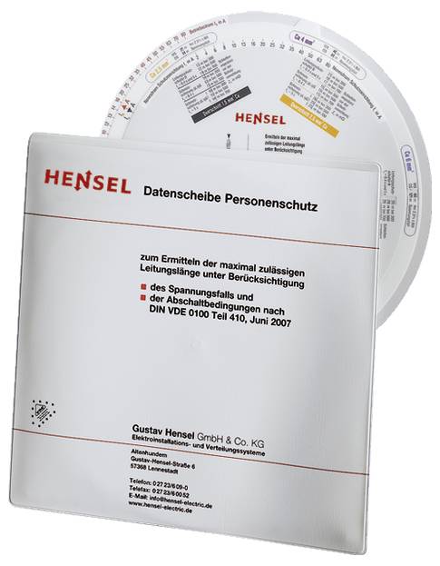 Hensel Datenscheibe Personenschutz für Kupferleiter