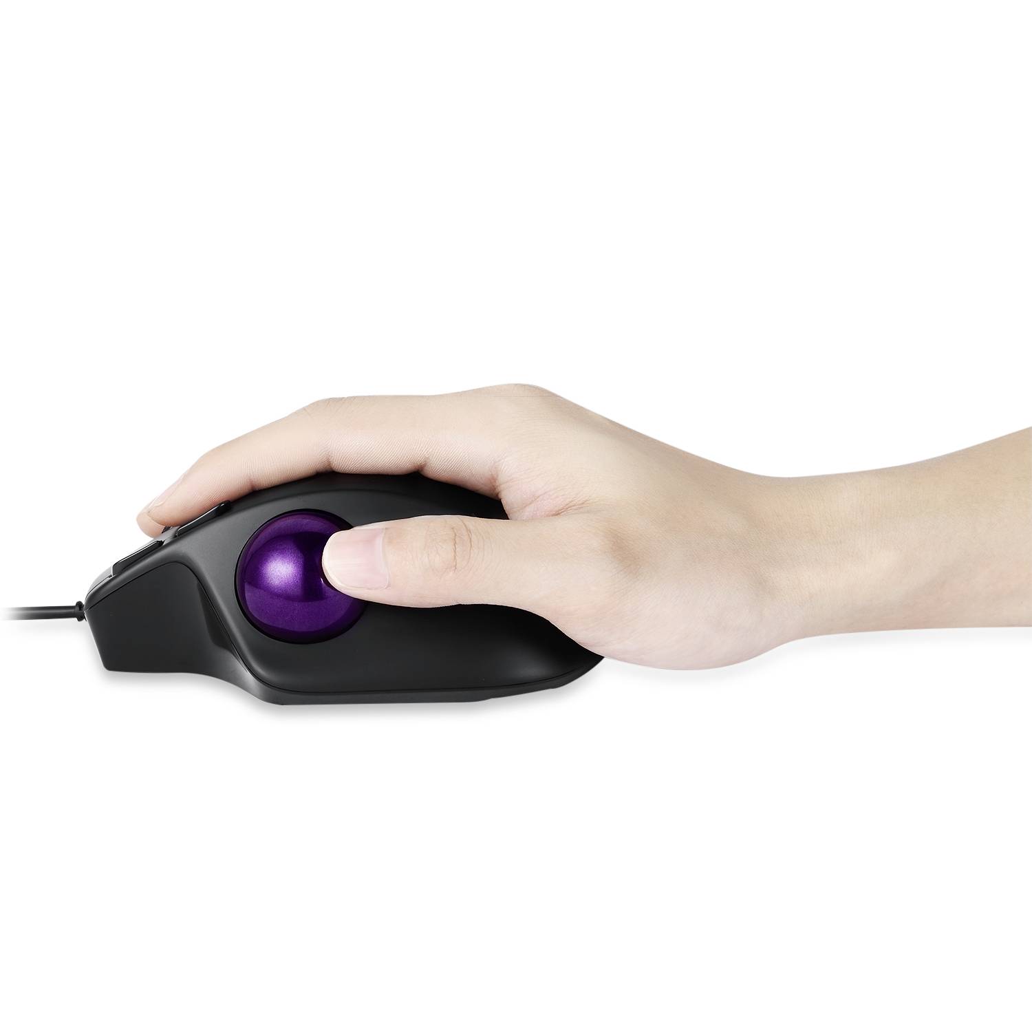 Perixx PERIMICE-520 Ergonomische Maus Kabelgebunden Schwarz 8 Tasten 2 dpi mit Trackball