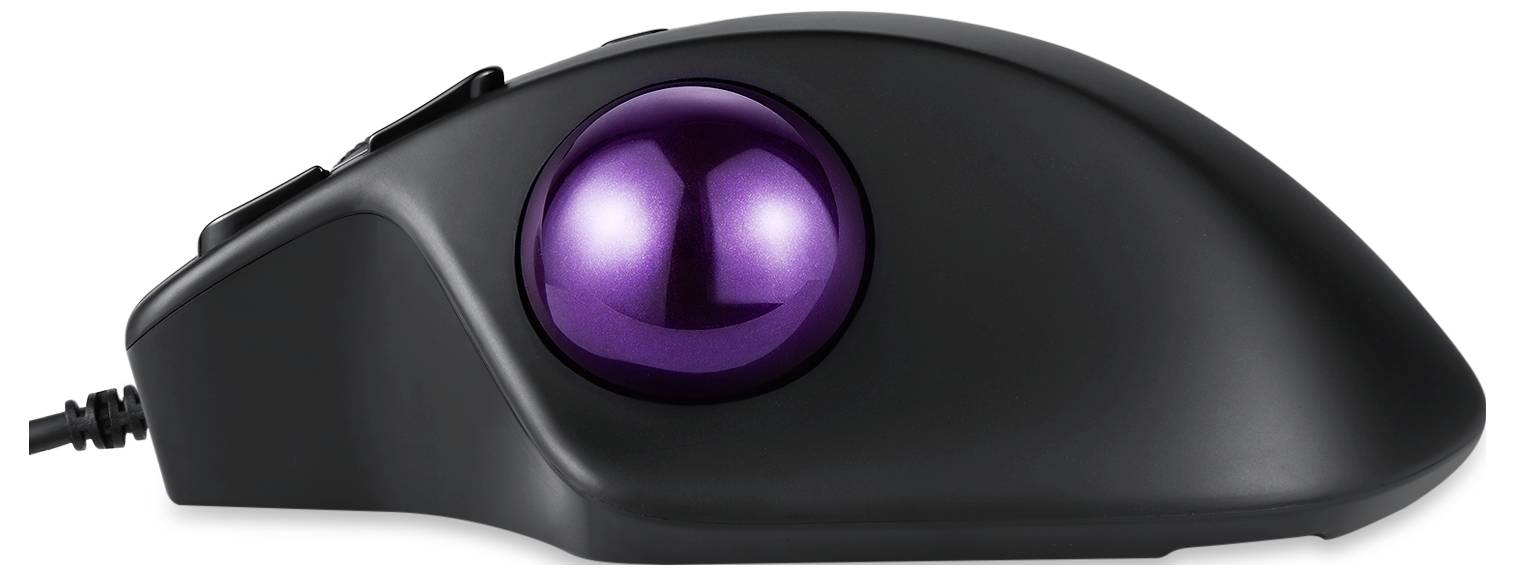 Perixx PERIMICE-520 Ergonomische Maus Kabelgebunden Schwarz 8 Tasten 2 dpi mit Trackball