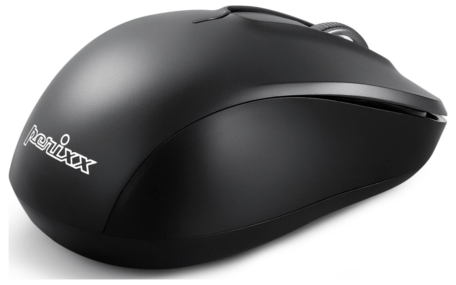 Perixx PERIMICE-722 B Ergonomische Maus Funk Schwarz Geräuscharme Tasten