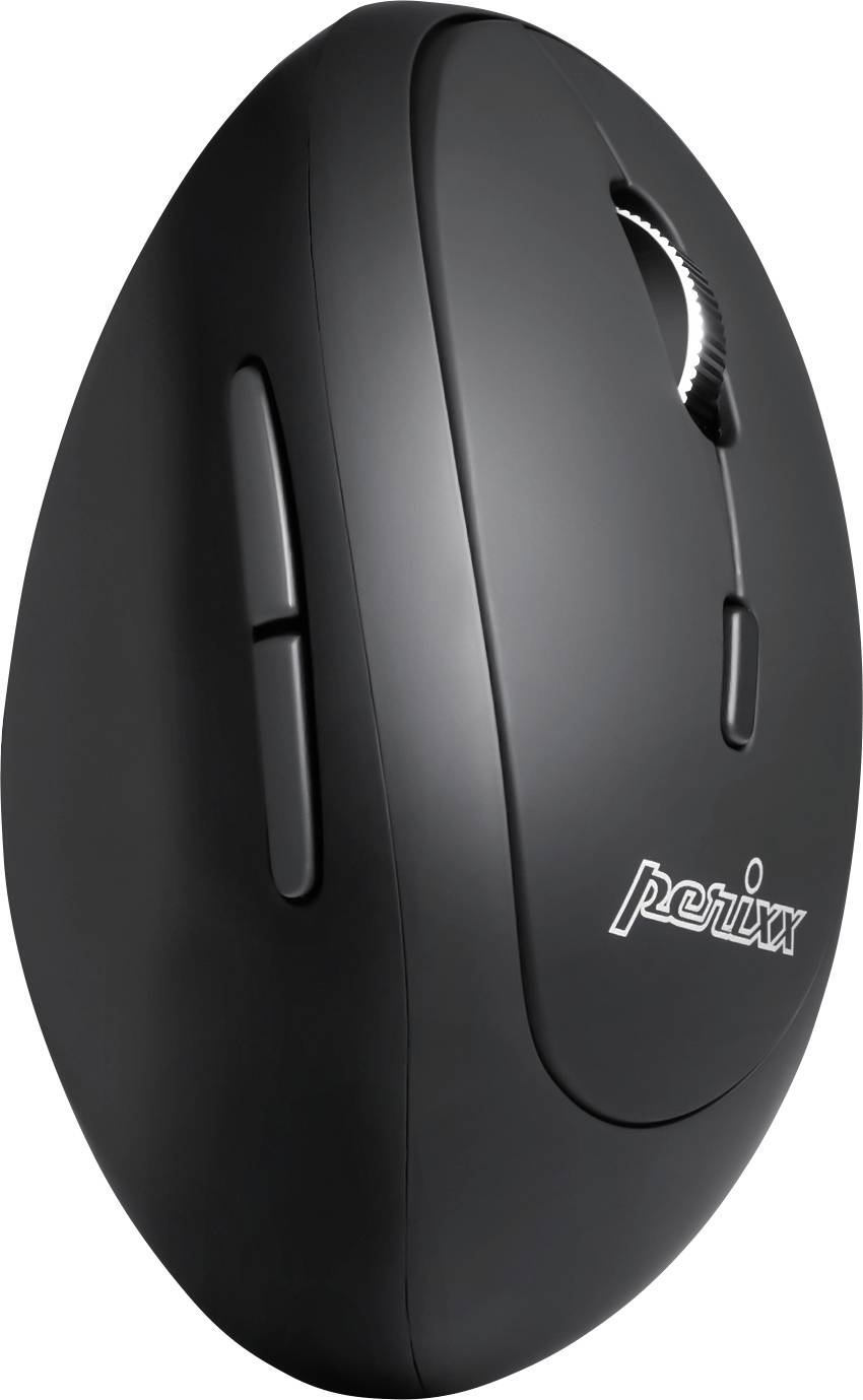 Perixx PERIMICE-819 Ergonomische Maus Bluetooth®, Funk Optisch Schwarz Wiederaufladbar