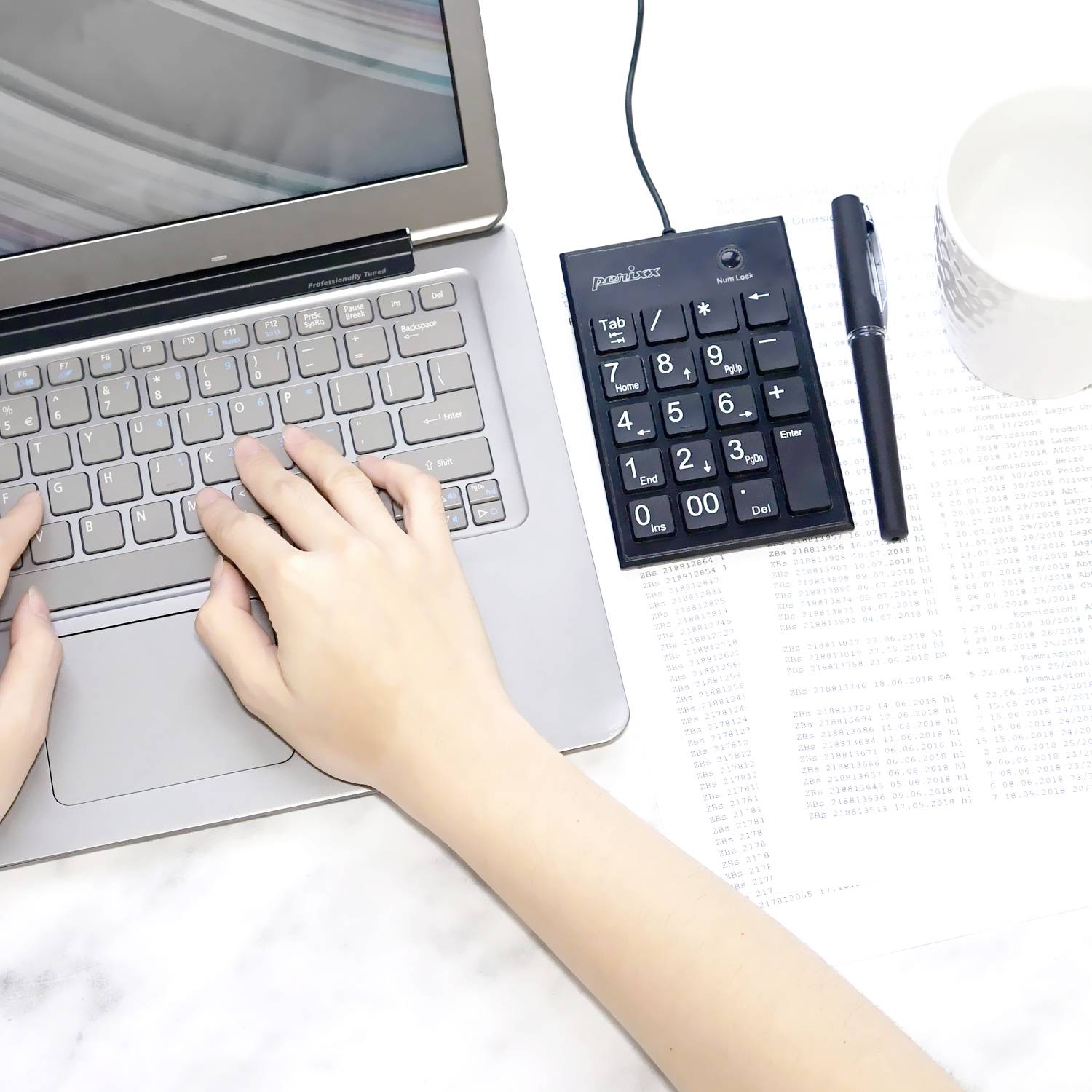 Perixx PERIPAD-202 U B Kabelgebunden Nummernblock Schwarz