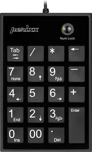 Perixx PERIPAD-202 U B Kabelgebunden Nummernblock Schwarz
