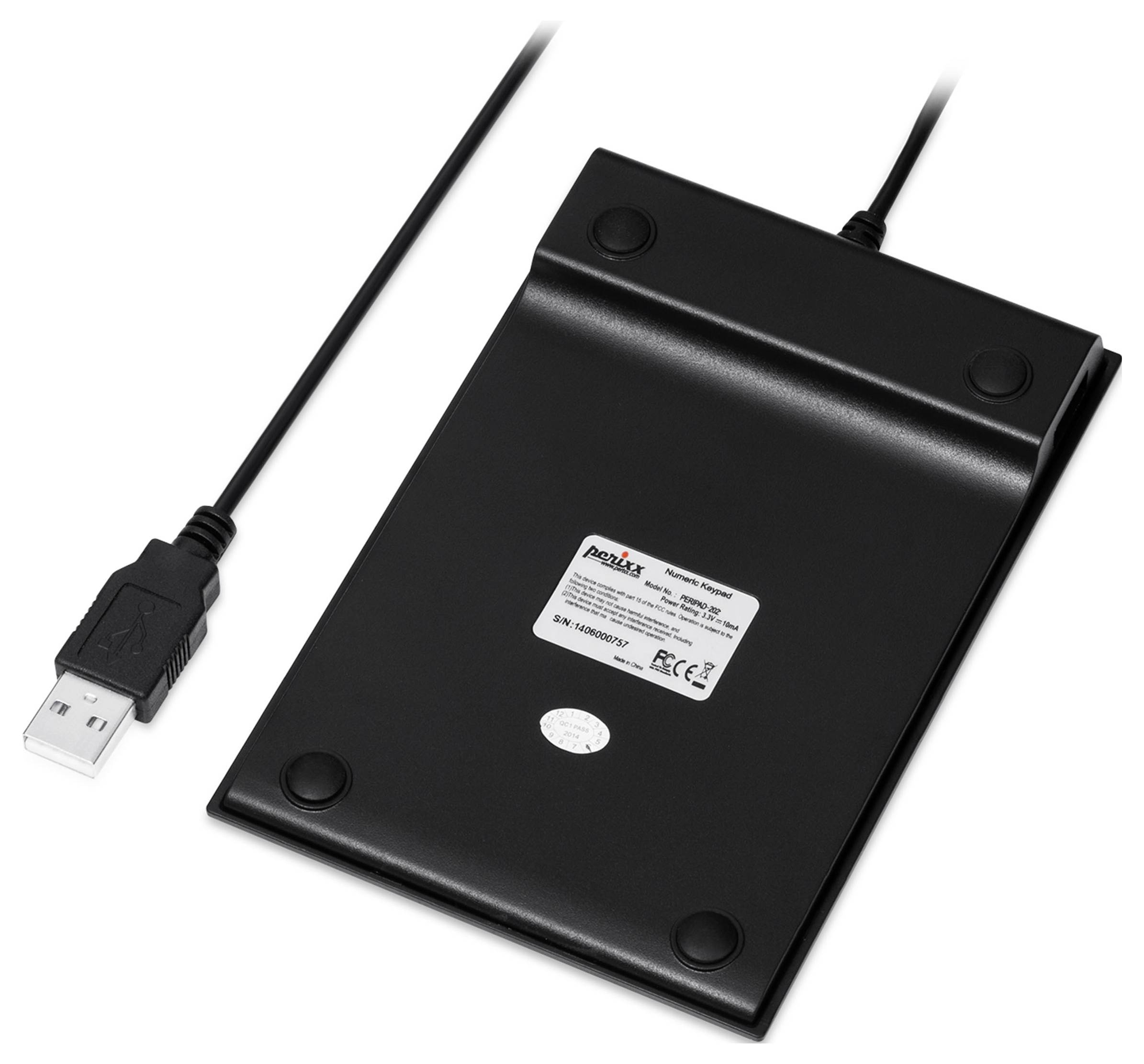 Perixx PERIPAD-202 U B Kabelgebunden Nummernblock Schwarz