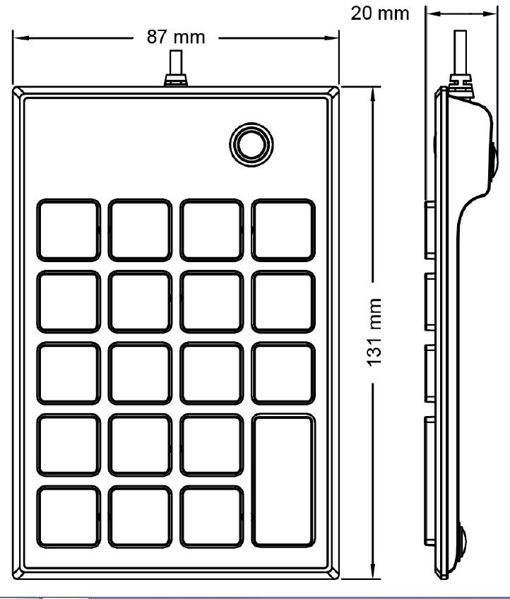 Perixx PERIPAD-202 U B Kabelgebunden Nummernblock Schwarz
