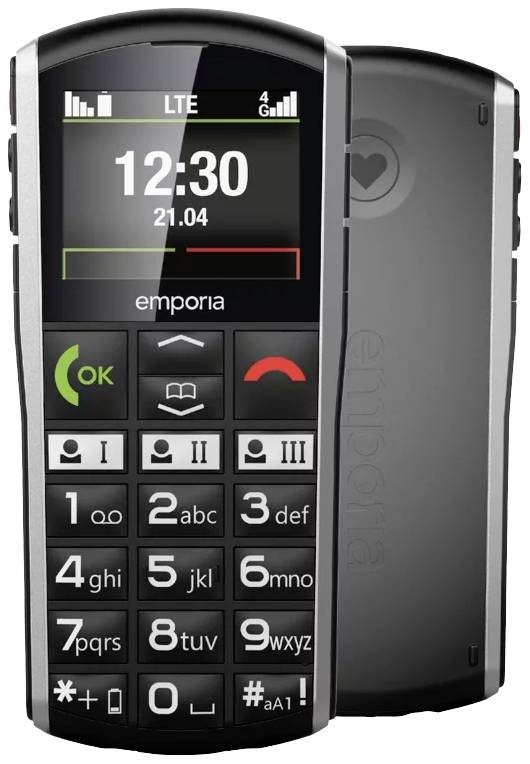 Emporia Simplicity LTE 64 MB Schwarz 5.1 cm (2 Zoll) Senioren-Handy