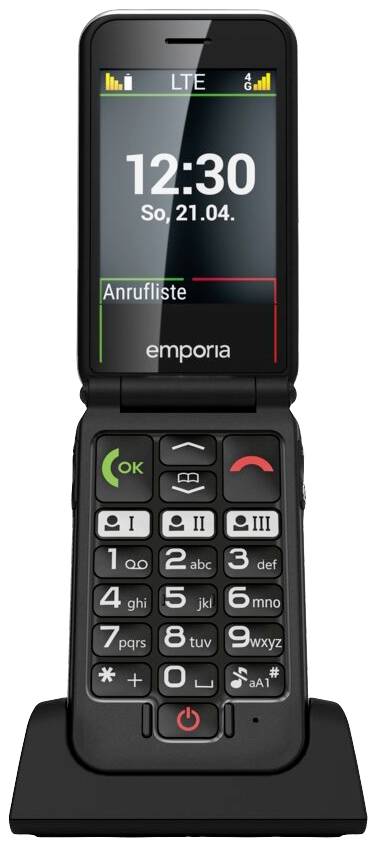 Emporia JOY_LTE 64 MB Schwarz 7.1 cm (2.8 Zoll) Handy