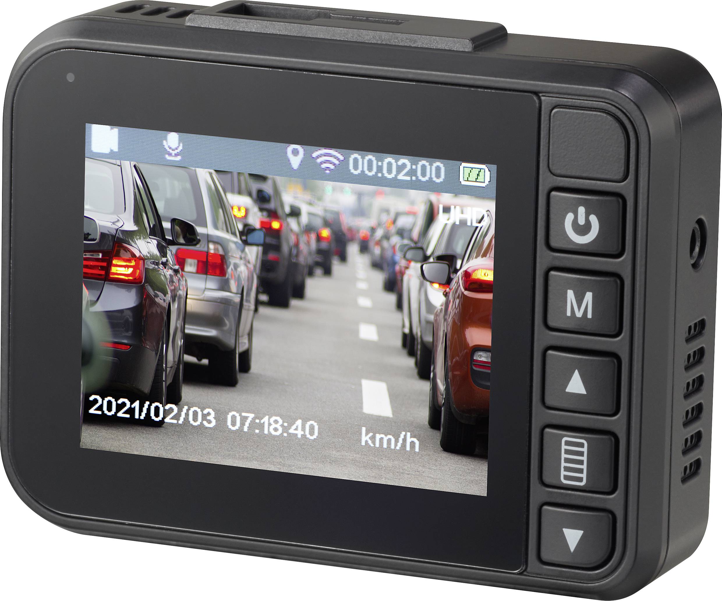 Renkforce RF-DHC-600 Dashcam mit GPS Blickwinkel horizontal max.=140 ° WLAN, Rückfahrkamera, Schlei