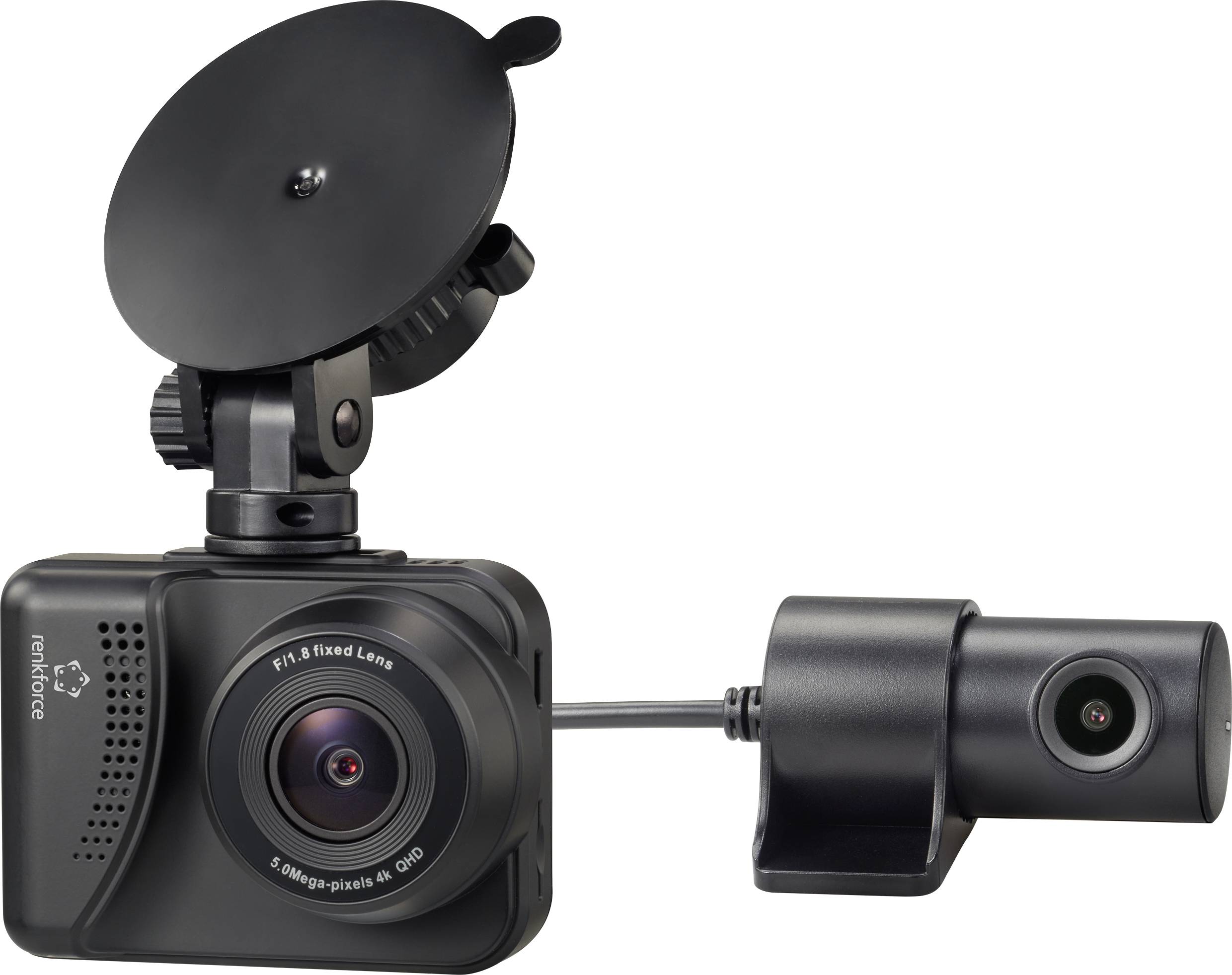 Renkforce RF-DHC-600 Dashcam mit GPS Blickwinkel horizontal max.=140 ° WLAN, Rückfahrkamera, Schlei