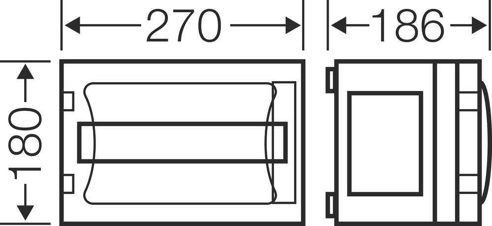 Hensel 68000015 FP 1101 Kleinverteiler Aufputz Anzahl Teilungen = 12 Anzahl Reihen = 1 Inhalt 1St.