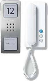 Siedle SET CA 812-1 E/W Türsprechanlage Kabelgebunden Infofeld Silber, Weiß