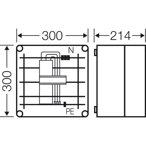 Hensel 2000796 Mi 6204 Verteilerschrank Aufputz Inhalt 1St. Hensel 2000796 Mi 6204 Verteilerschrank Aufputz Inhalt 1St.