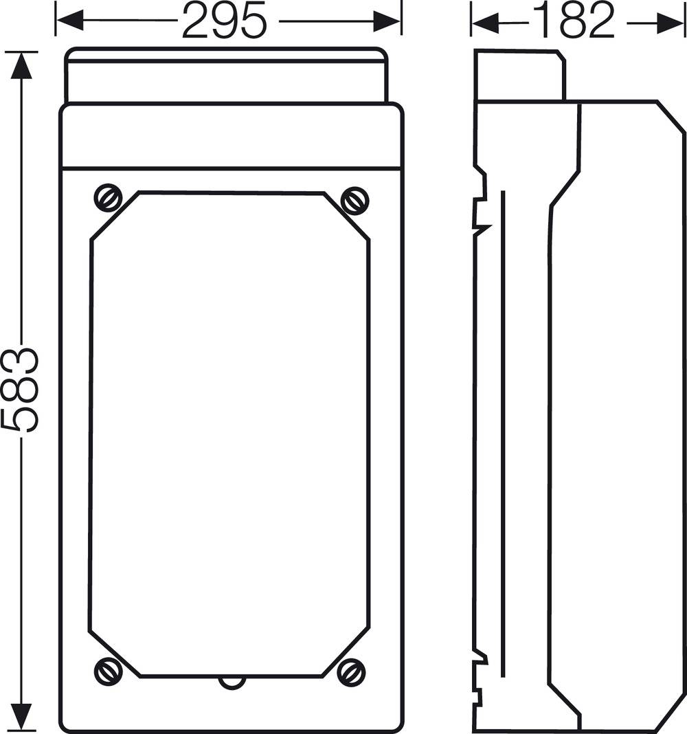 Hensel KV 9331 6100100 Gehäuse 295 x 583 x 182 Kunststoff 1St.