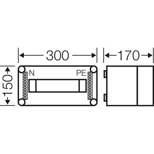Hensel 2000601 Mi 1112 Kleinverteiler Aufputz Anzahl Teilungen = 12 Anzahl Reihen = 1 Inhalt 1St. Hensel 2000601 Mi 1112 Kleinverteiler Aufputz Anzahl Teilungen = 12 Anzahl Reihen = 1 Inhalt 1St.