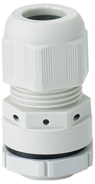 Hensel 36001003 Belüftungsstopfen mit Gegenmutter, mit Zugentlastung, schlagfest Kunststoff Lichtgrau 1St.