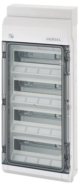 Hensel 61001107 KV PC 9448 Kleinverteiler Aufputz Anzahl Teilungen = 48 Anzahl Reihen = 4 Inhalt 1St.