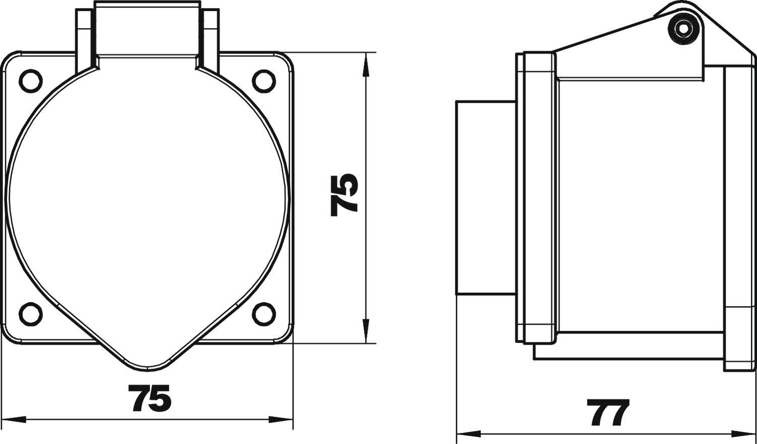 OBO Bettermann 6109876 Gerätedose (B x H) 75 mm x 77 mm 1 St. Lichtgrau, Rot