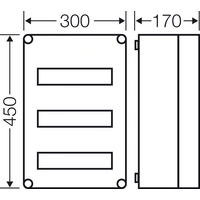 Hensel 2000613 Mi 1335 Kleinverteiler Aufputz Anzahl Teilungen = 36 Anzahl Reihen = 3 Inhalt 1St. Hensel 2000613 Mi 1335 Kleinverteiler Aufputz Anzahl Teilungen = 36 Anzahl Reihen = 3 Inhalt 1St.