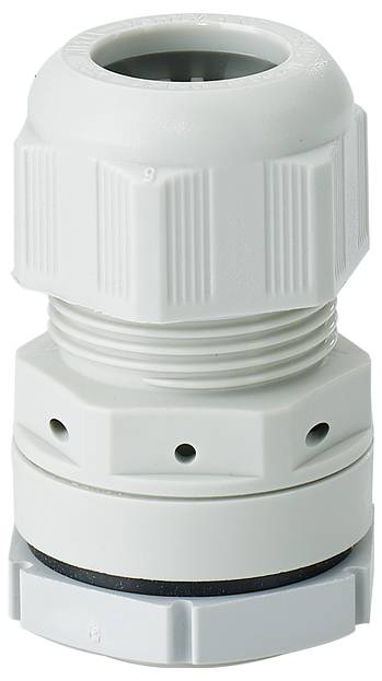 Hensel 36001004 Belüftungsstopfen mit Gegenmutter, mit Zugentlastung, schlagfest Kunststoff Lichtgrau 1St.