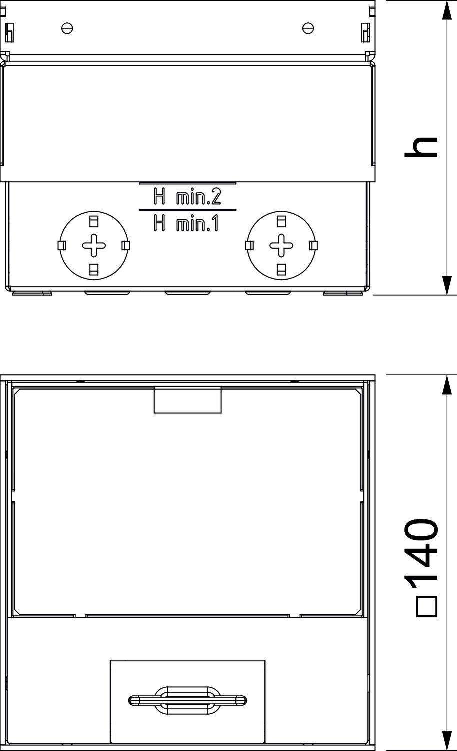 OBO Bettermann UDHOME2 GV15V Bodensteckdose