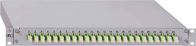 Rutenbeck 12xLSH OS2 APC grün LWL-Spleißbox E2000 1 HE