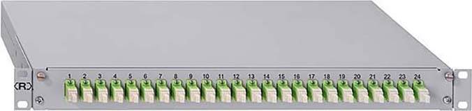 Rutenbeck 24xLSH OS2 APC grün LWL-Spleißbox E2000 1 HE