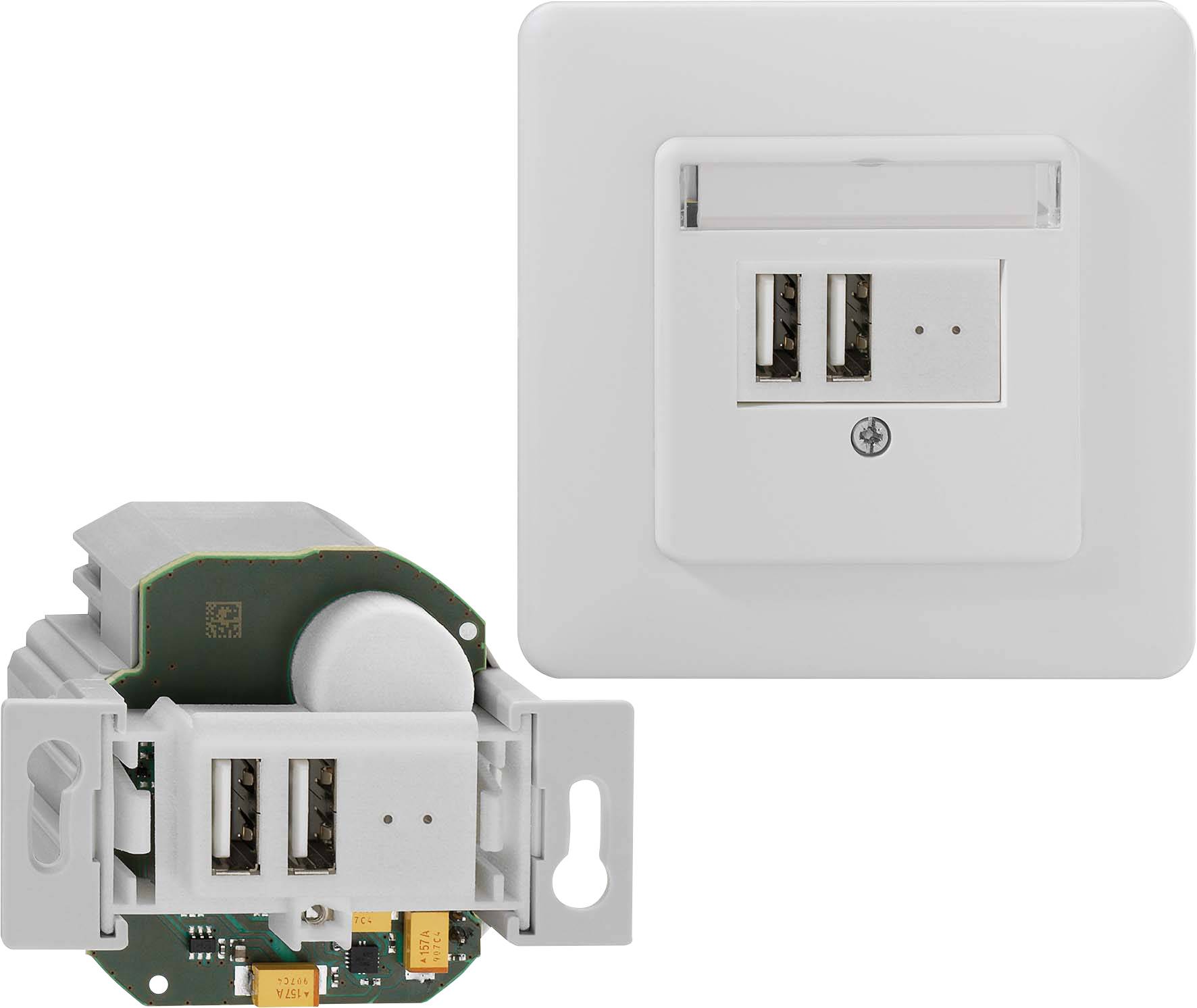 Rutenbeck USB-Ladegerät UP 2-fach SV USB 2xUp SV USB 2xUp rw Inhalt: 1St.